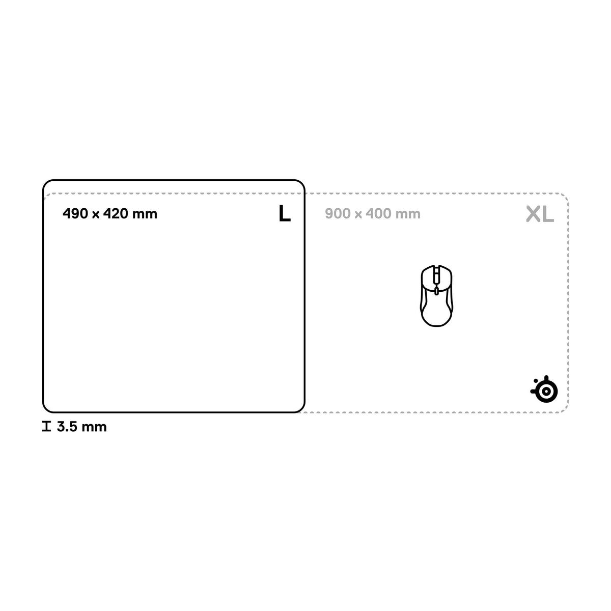 פד גיימינג לעכבר SteelSeries QcK Performance – L – 490x420mm / Speed – מהירות – תמונה 3