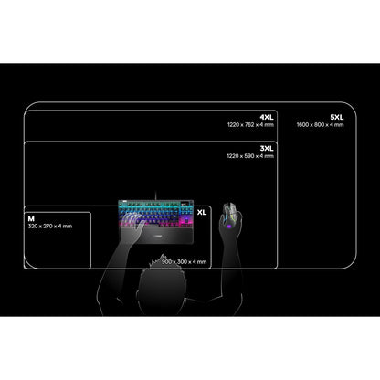 פד גיימינג לעכבר עם תאורת RGB SteelSeries QcK Prism Cloth – M – 320x270x4mm – תמונה 3