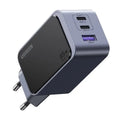 מטען קיר UGREEN Nexode S 65W GaN עם 3 יציאות אפור