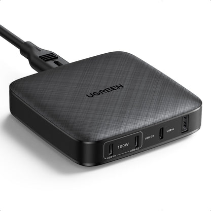 מטען שולחני UGREEN 100W עם 4 יציאות USB – תמונה 1