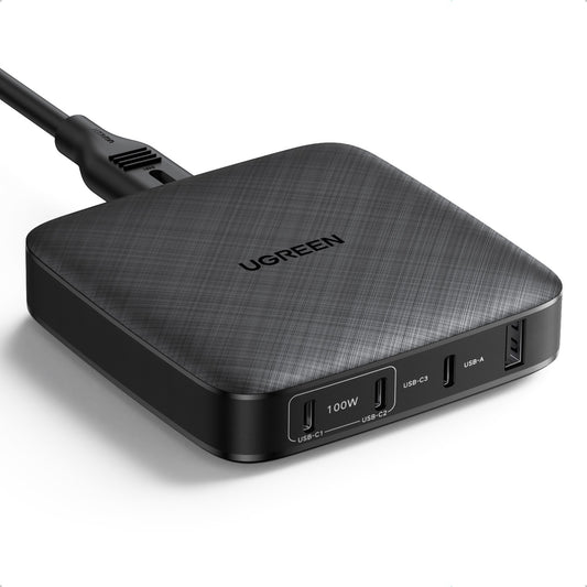 מטען שולחני UGREEN 100W עם 4 יציאות USB – תמונה 1