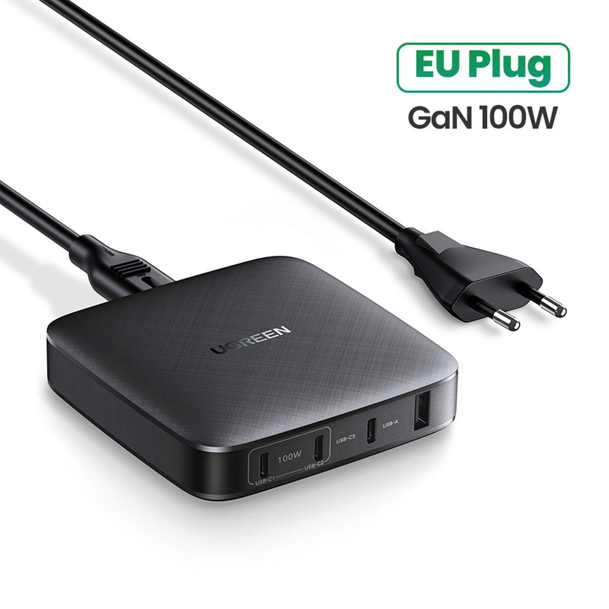 מטען שולחני UGREEN 100W עם 4 יציאות USB – תמונה 2