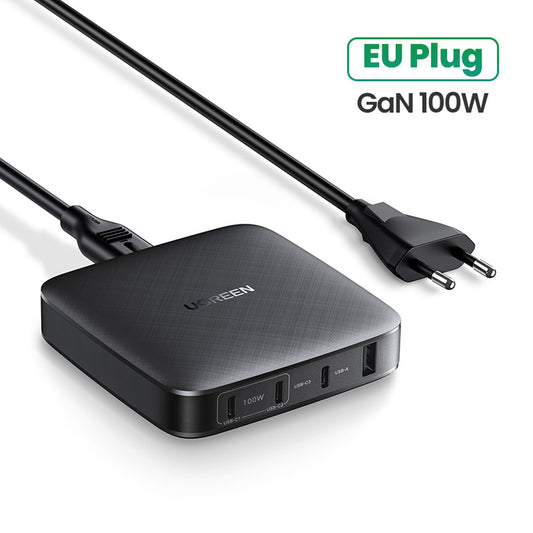 מטען שולחני UGREEN 100W עם 4 יציאות USB – תמונה 2