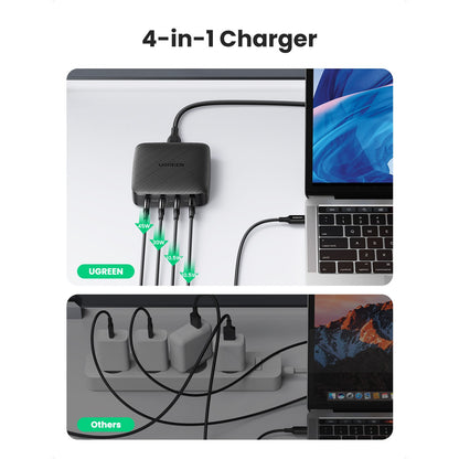 מטען שולחני UGREEN 100W עם 4 יציאות USB – תמונה 6