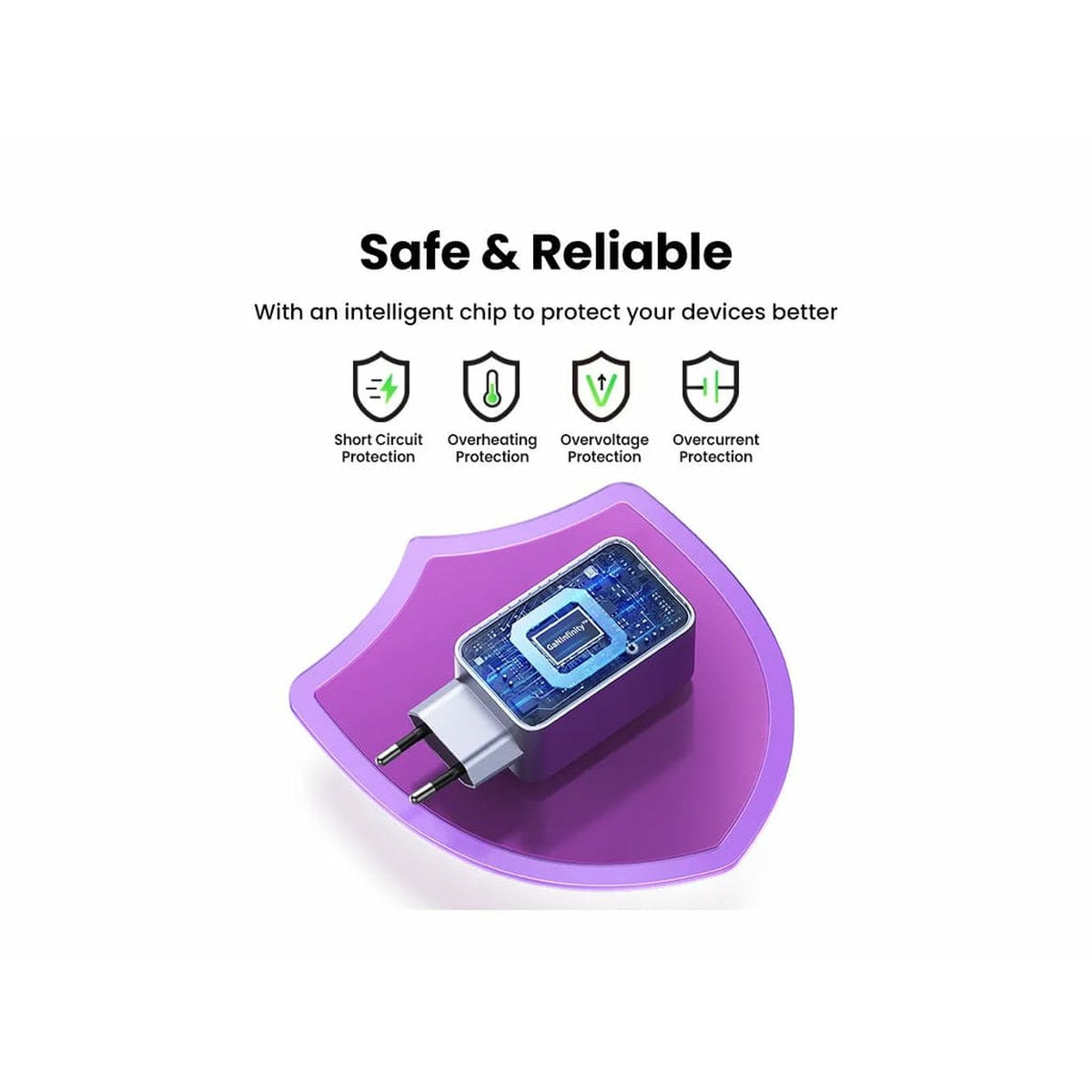 מטען קיר UGREEN NEXODE PRO 100W GAN + כבל CTC – תמונה 4