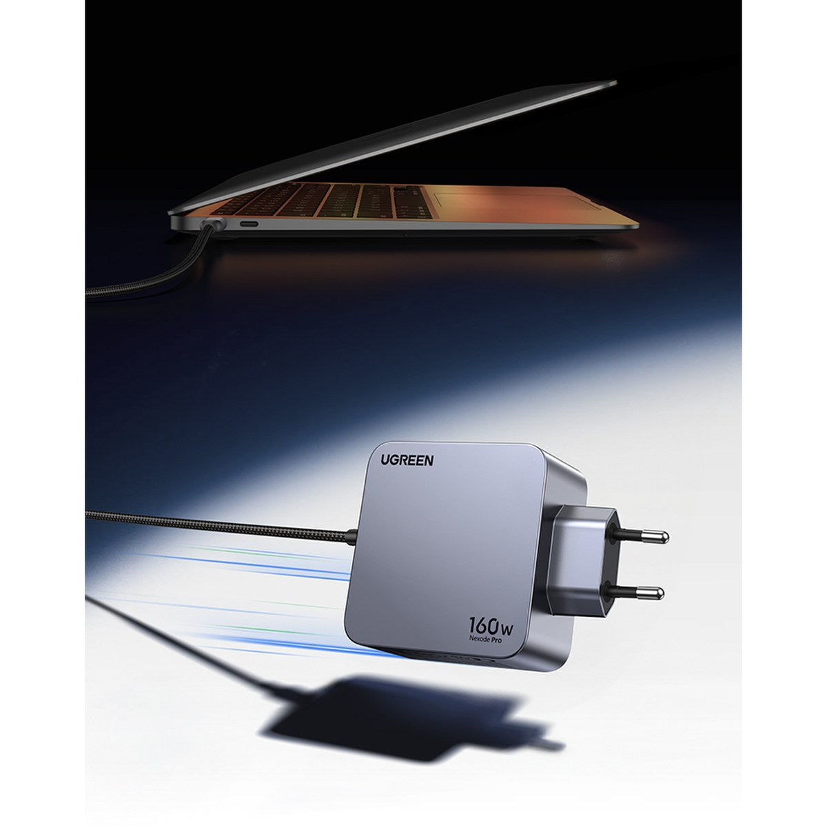 מטען קיר UGREEN NEXODE PRO 160W GAN + כבל CTC – תמונה 6