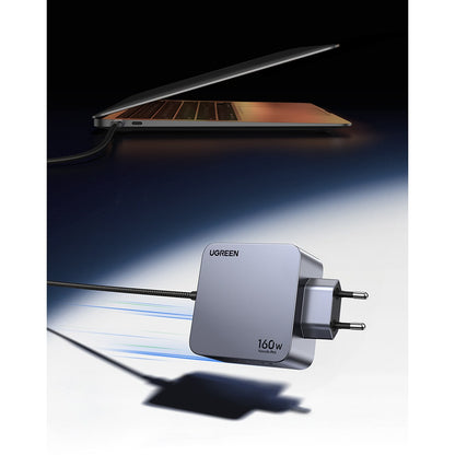 מטען קיר UGREEN NEXODE PRO 160W GAN + כבל CTC – תמונה 6