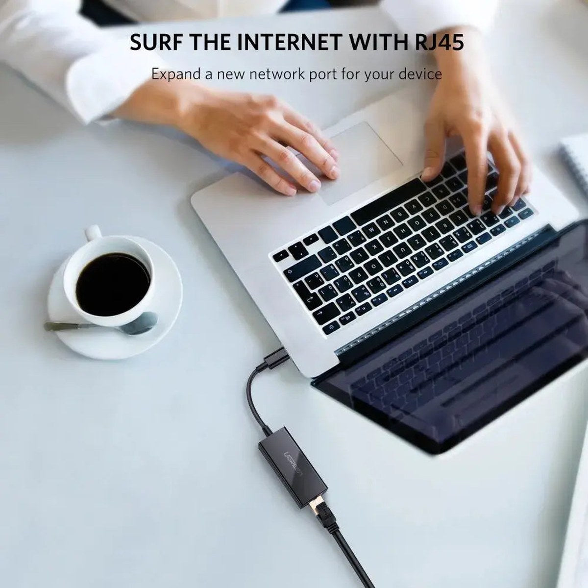 מתאם רשת UGREEN USB Type-C to 10/100/1000Mbps Ethernet Adapter – תמונה 3