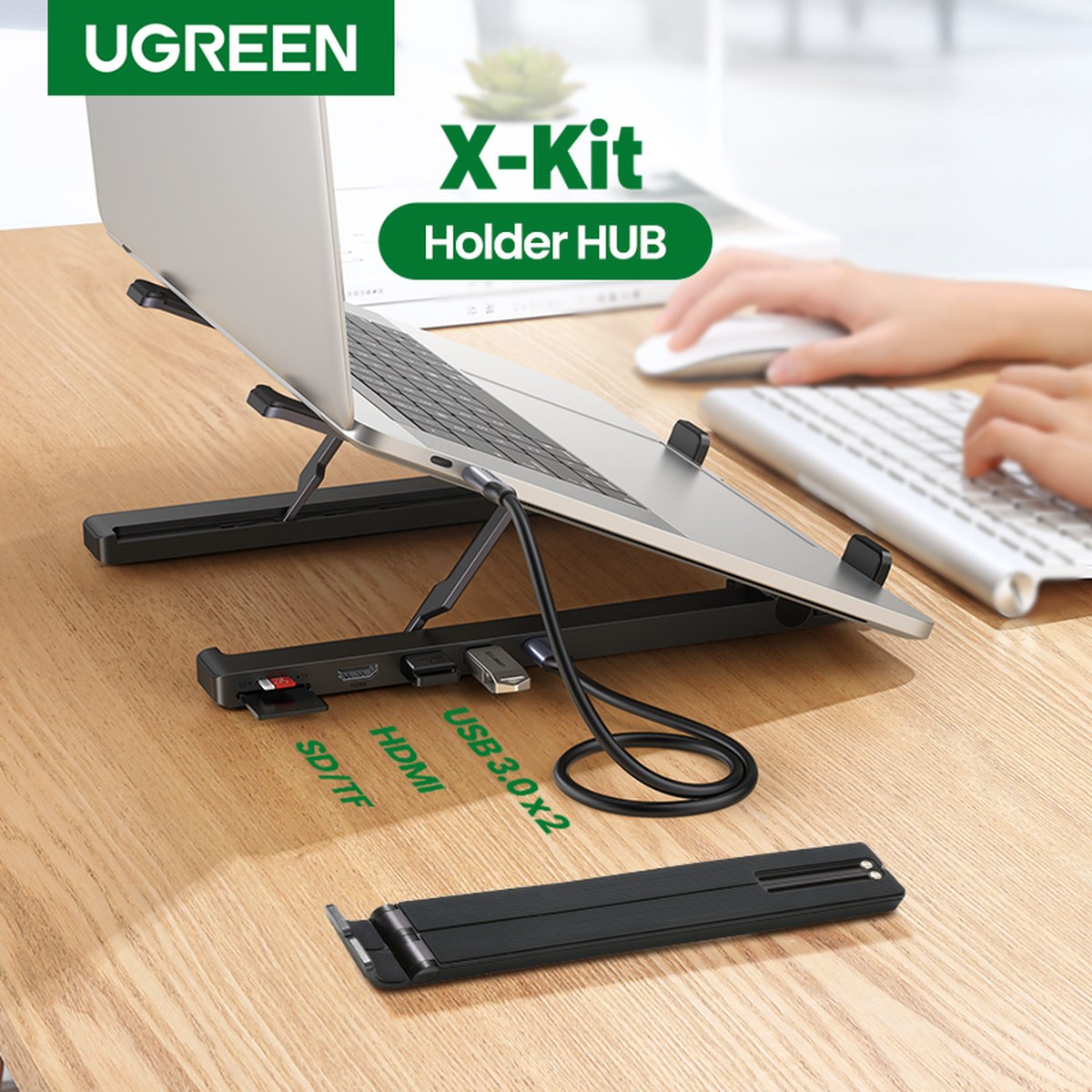 מעמד ותחנת עגינה למחשב נייד 5 ב-1 USB-C עם HDMI 4K מבית UGREEN – תמונה 6