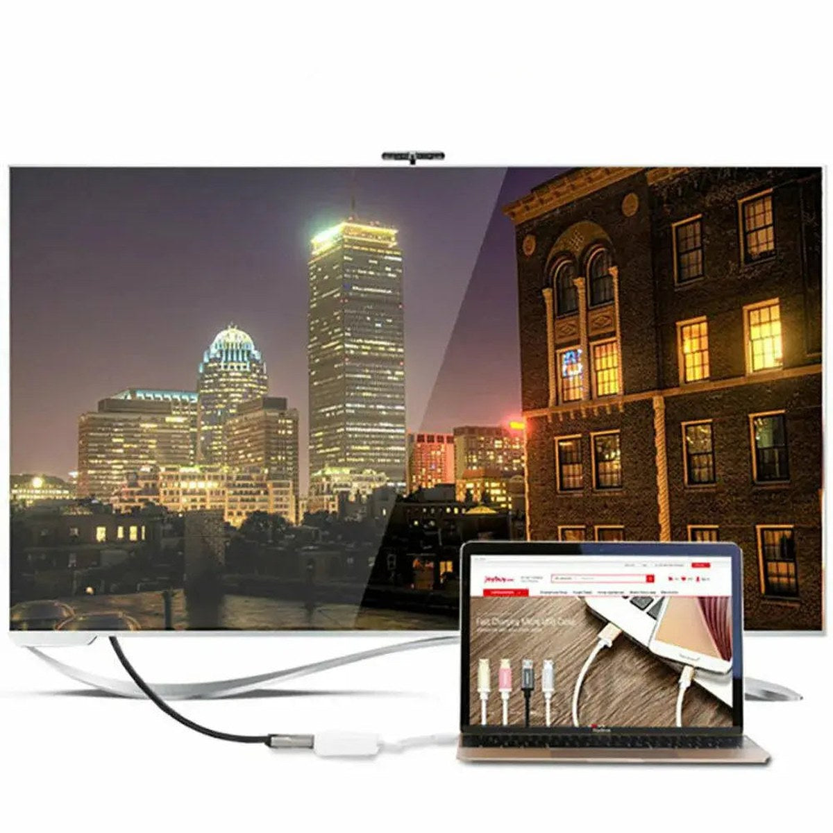 מתאם UGREEN USB-C ל-HDMI 4K@30Hz לבן – תמונה 3
