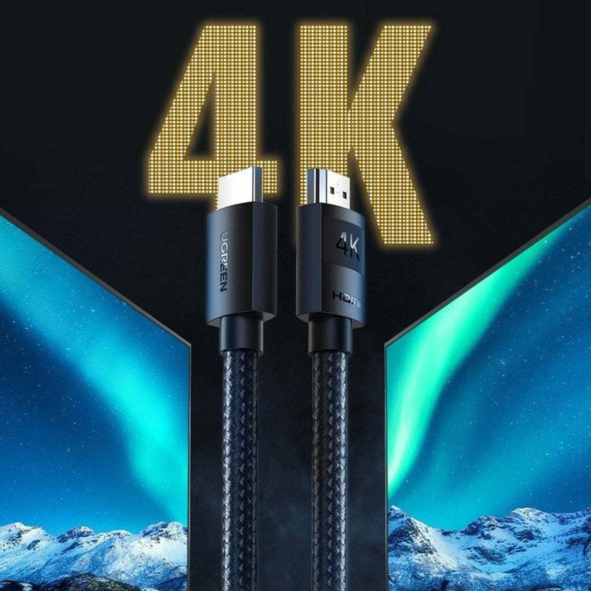 כבל UGREEN HDMI 4K Male To Male Cable – 3 מטר – תמונה 3