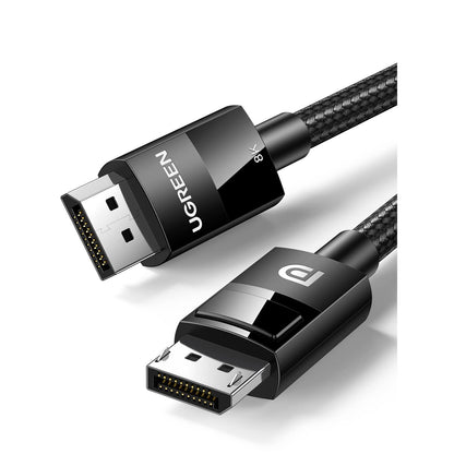 כבל UGREEN DP 1.4 Male to Male Plastic Case Braided Cable – תמונה 1