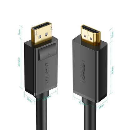 כבל UGREEN DP Male to HDMI Male Cable – 2 מטר – תמונה 3