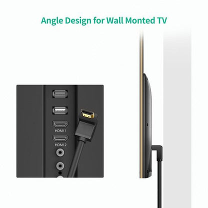 כבל UGREEN HDMI Cable Right Angle 90 Degree – 1 מטר – תמונה 3