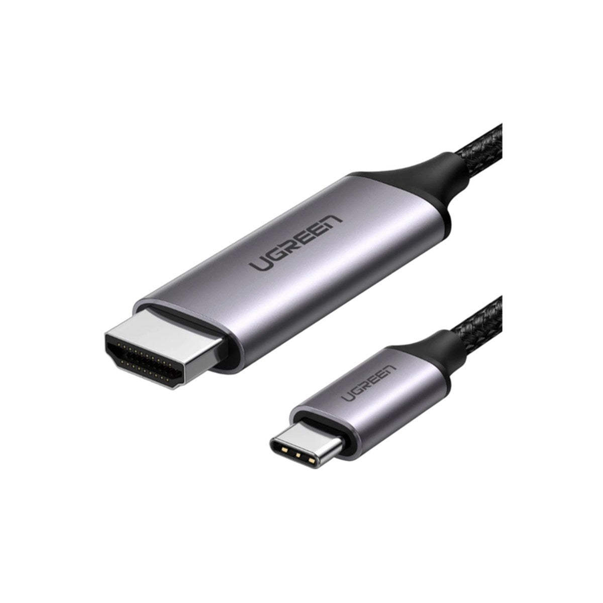 כבל UGREEN USB-C to HDMI Male to Male Cable Aluminum Shell 1.5m (Gray Black) – תמונה 1
