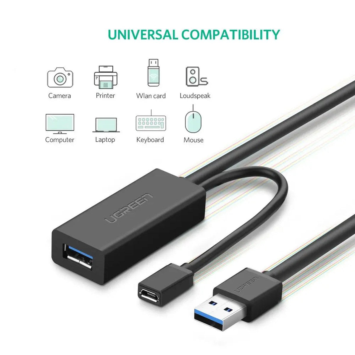 כבל UGREEN USB 3.0 Extention Cable 5M – תמונה 6