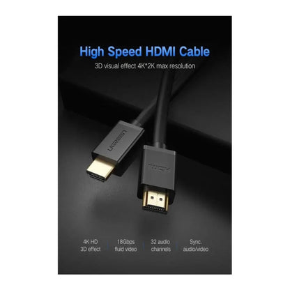 כבל UGREEN HDMI Male To Male Cable שחור – 10 מטר – תמונה 6
