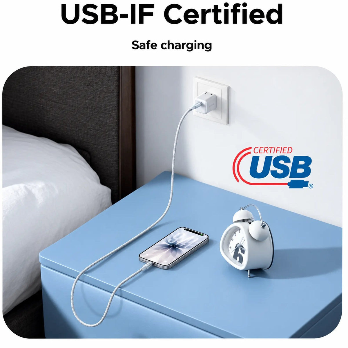 כבל טעינה UGREEN 240W USB-C ל-USB-C באורך 1 מטר – תמונה 4