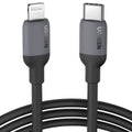 כבל UGREEN USB-C ל-Lightning סיליקון באורך 1 מטר שחור