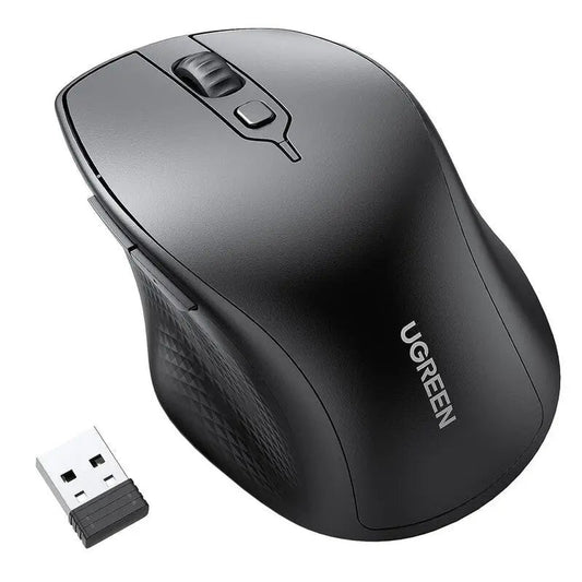 עכבר אלחוטי ארגונומי UGREEN 2.4GHz + Bluetooth שחור – תמונה 2