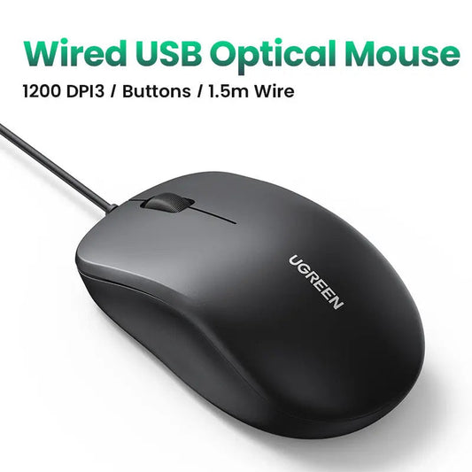 עכבר חוטי UGREEN USB 1200 DPI – תמונה 2
