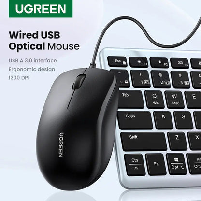 עכבר חוטי UGREEN USB 1200 DPI – תמונה 3