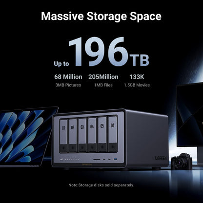 שרת אחסון חכם לעסקים UGREEN NASync DXP6800 Pro – תמונה 4