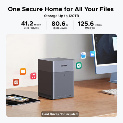 שרת אחסון NAS UGREEN NASync 4-Bay RK3588 8GB – תמונה 3