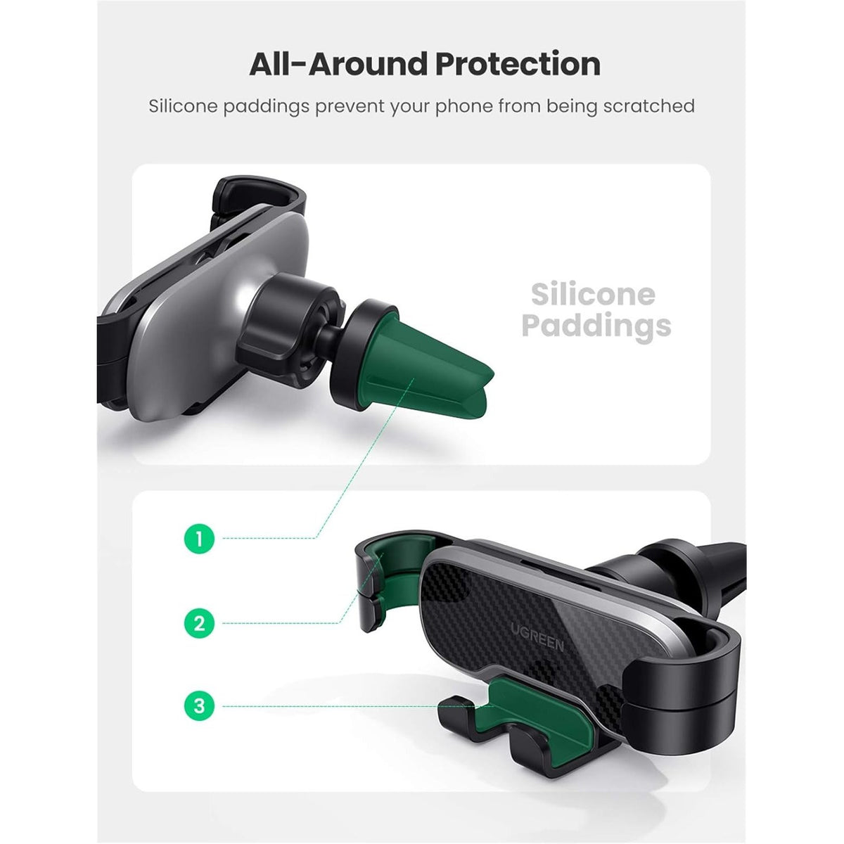 מעמד לטלפון UGREEN Gravity Phone Holder for Car – תמונה 2