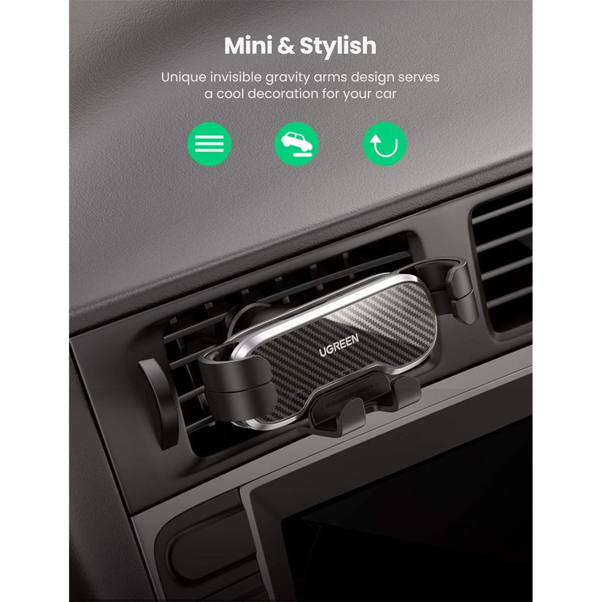 מעמד לטלפון UGREEN Gravity Phone Holder for Car – תמונה 5
