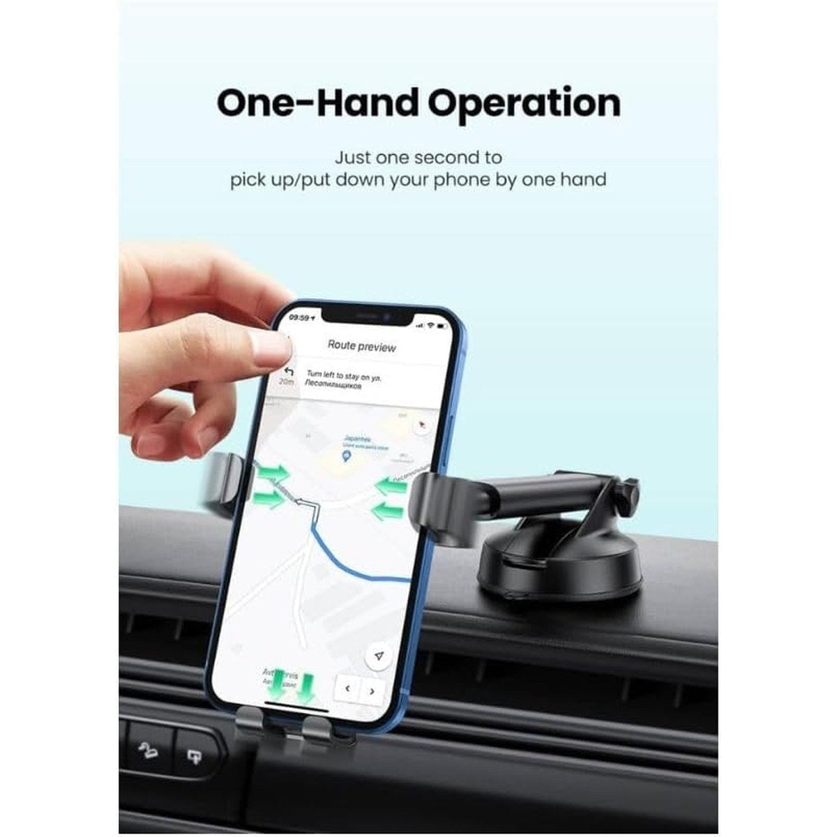 מעמד לטלפון UGREEN Gravity Phone Holder with Suction Cup – תמונה 6