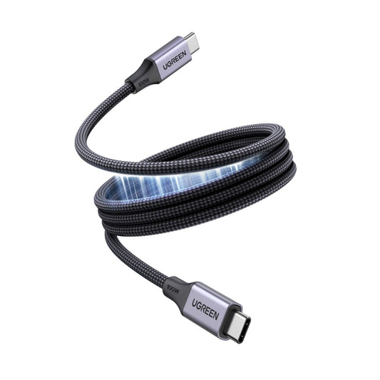 כבל UGREEN USB-C ל-USB-C 100W PD מתלפף בעצמו – תמונה 1