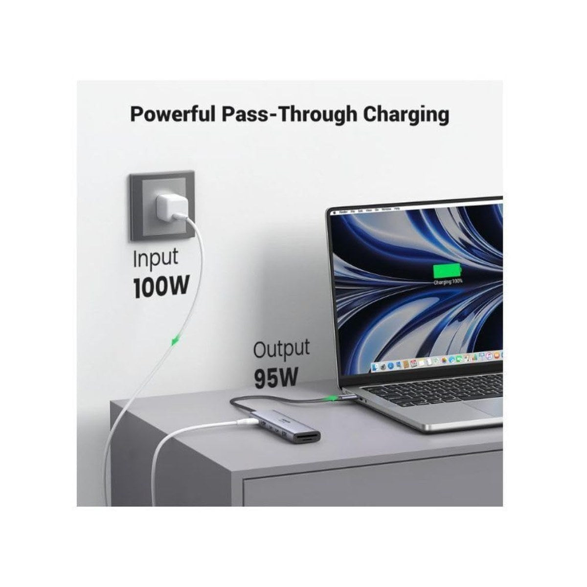 תחנת עגינה UGREEN USB-C 7-in-1 10Gbps 4K 60Hz – תמונה 4