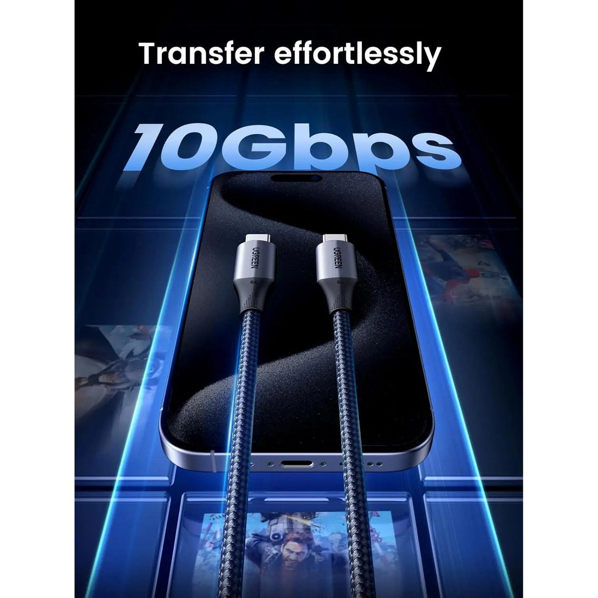 כבל UGREEN USB-C PD 100W באורך 1 מטר – תמונה 7