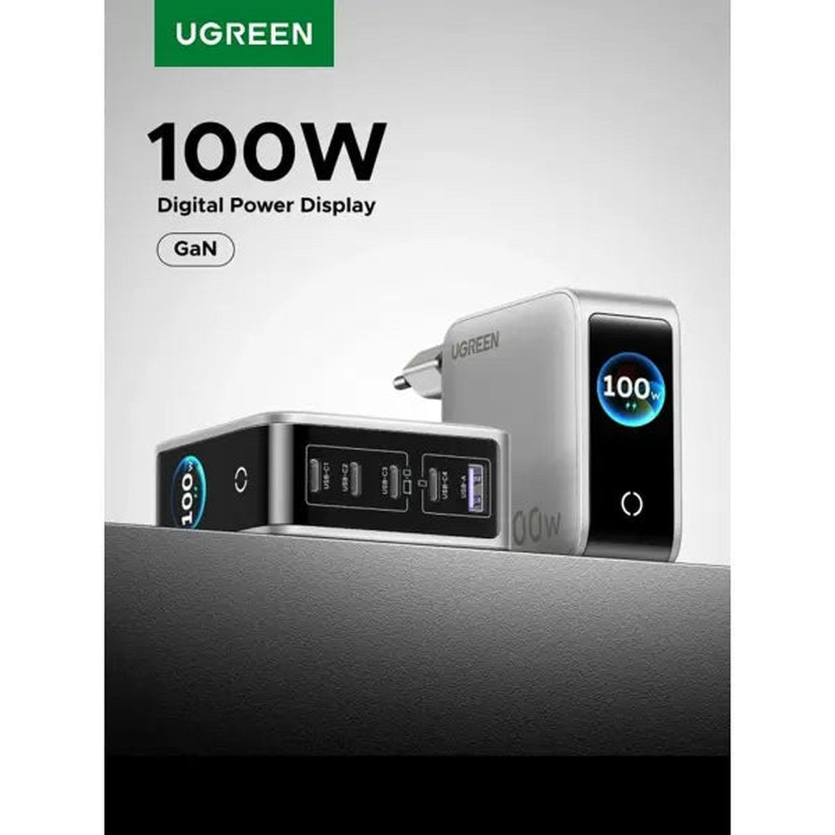 מטען קיר UGREEN X773 100W GaN עם תצוגה חכמה – תמונה 6