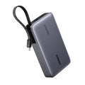 סוללת גיבוי UGREEN BP551 – 145W 20000mAh כולל כבל קבוע USB C, אפור