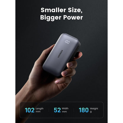 סוללת גיבוי UGREEN 10000mAh 30W Mini עם תצוגה דיגיטלית – תמונה 5