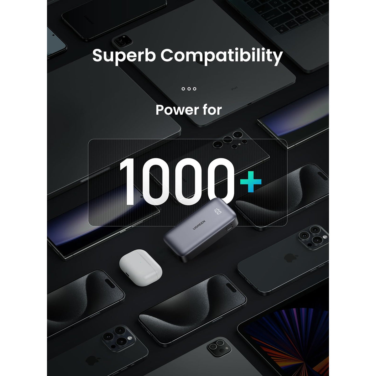 סוללת גיבוי UGREEN 10000mAh 30W Mini עם תצוגה דיגיטלית – תמונה 7