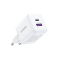 מטען קיר UGREEN 30W 2-Port GaN Fast Charger לבן