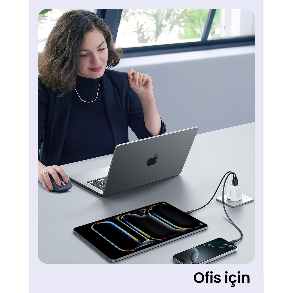 מטען קיר UGREEN 30W 2-Port GaN Fast Charger לבן – תמונה 7