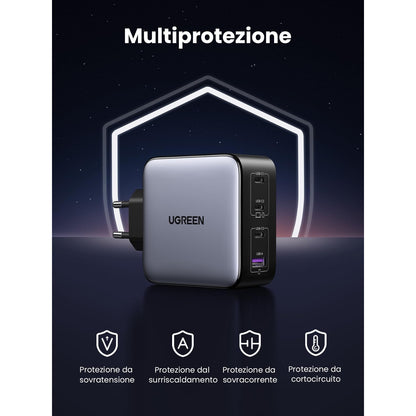 מטען שולחני UGREEN 100W GaN PD עם 4 יציאות – תמונה 7