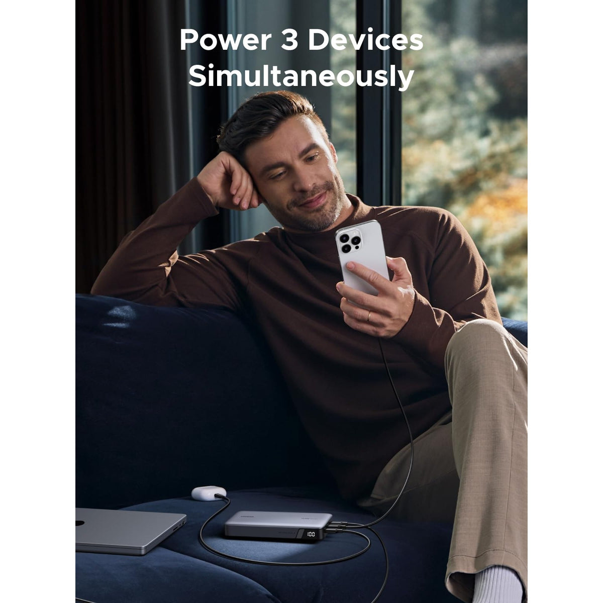 סוללת גיבוי UGREEN Power Bank 25000mAh PD 145W שחור – תמונה 4