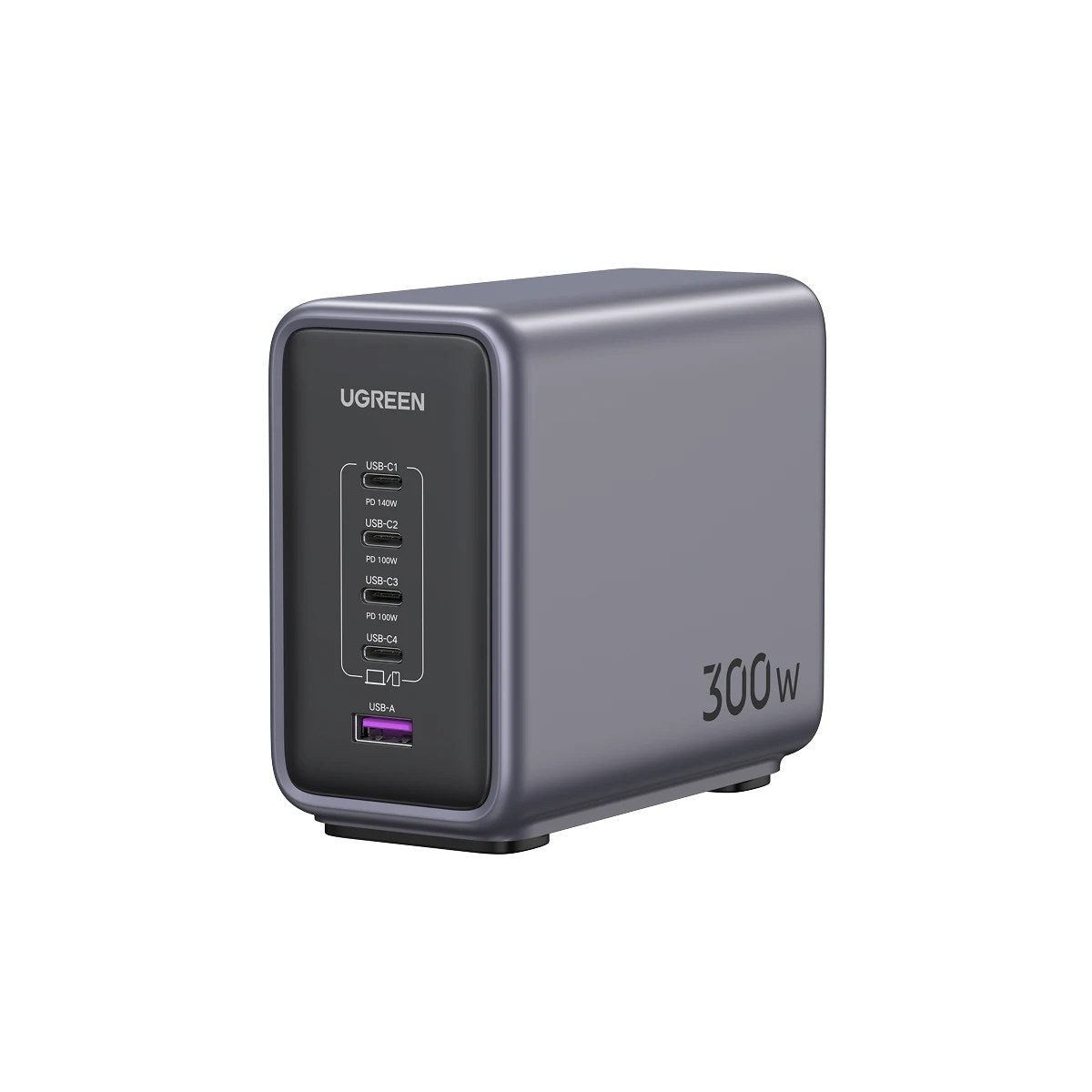 מטען שולחני UGREEN 300W עם 4×USB-C ו-USB-A – תמונה 1