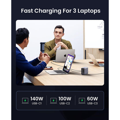 מטען שולחני UGREEN 300W עם 4×USB-C ו-USB-A – תמונה 5