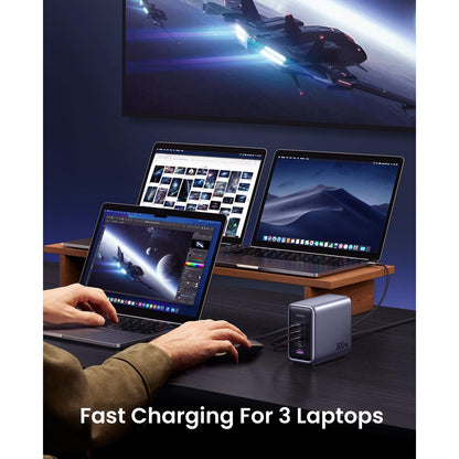 מטען שולחני UGREEN 300W עם 4×USB-C ו-USB-A – תמונה 6