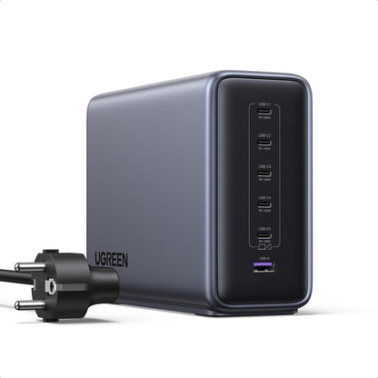 מטען שולחני UGREEN 500W עם 5×USB-C ו-USB-A אפור – תמונה 4