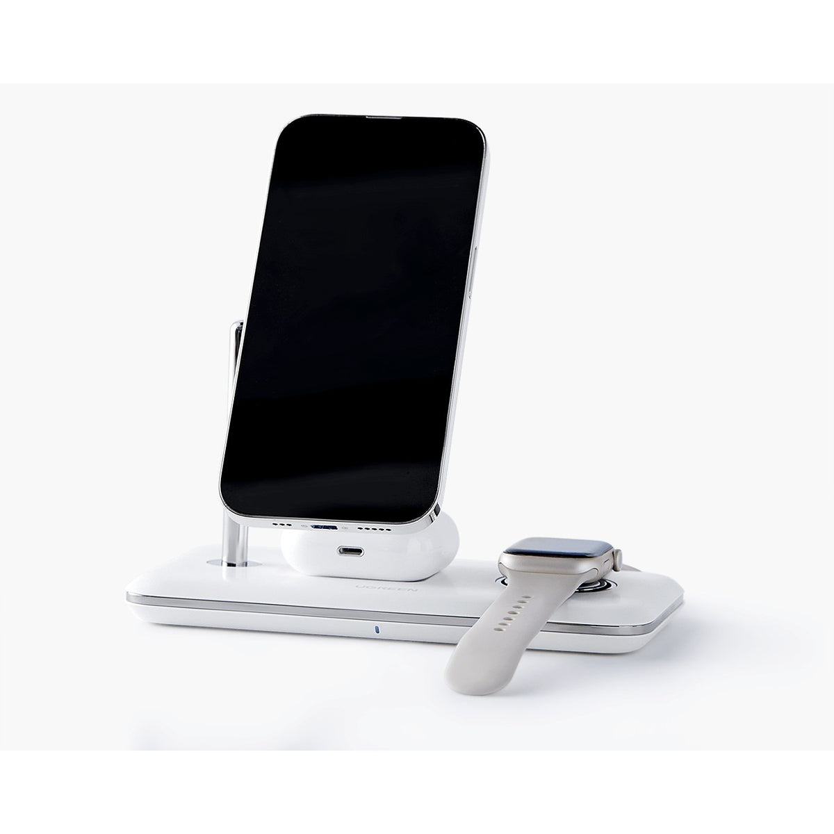מטען אלחוטי UGREEN 3 ב-1 ל-Apple Watch, iPhone ו-AirPods – תמונה 1