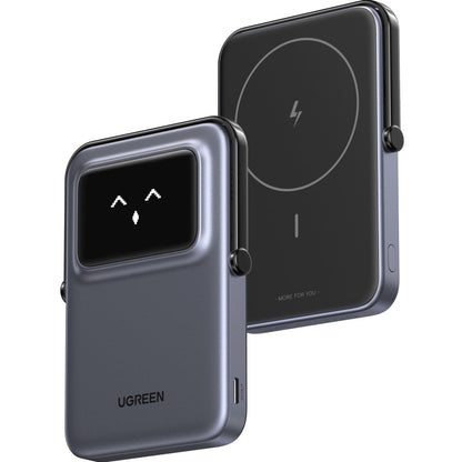 סוללת גיבוי UGREEN UNO 5000mAh Robot 20W Magnetic Wireless אפור – תמונה 1