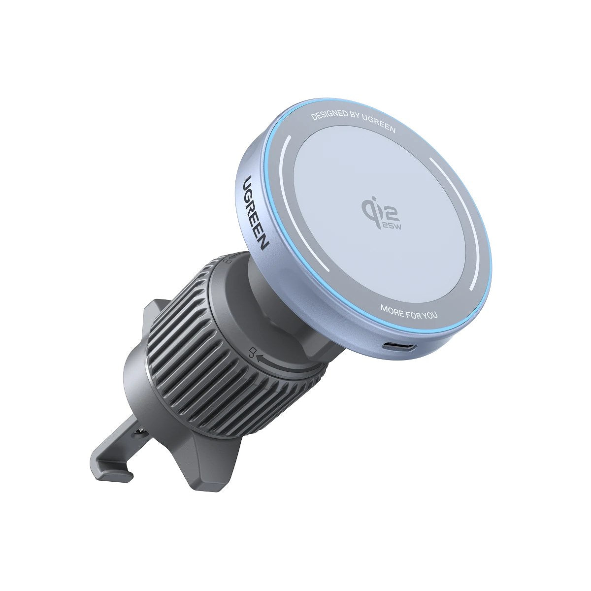 מטען אלחוטי לרכב UGREEN MagFlow Qi2 25W – תואם MagSafe – תמונה 1
