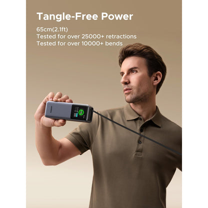 סוללת גיבוי UGREEN Nexode 20000mAh 165W עם כבל USB-C נשלף מובנה ומסך TFT דיגיטלי – תמונה 3